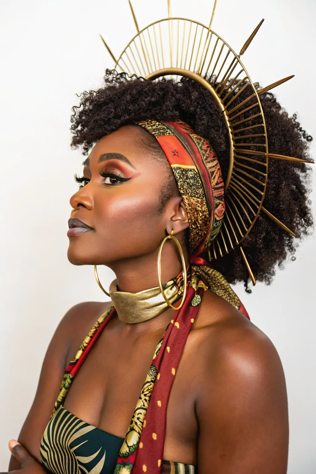 15 Easy Travel Hairstyles for Curly Hair That Save Time and Turn Heads 1 Boho Space Braid Crown with Silk Scarf Weave