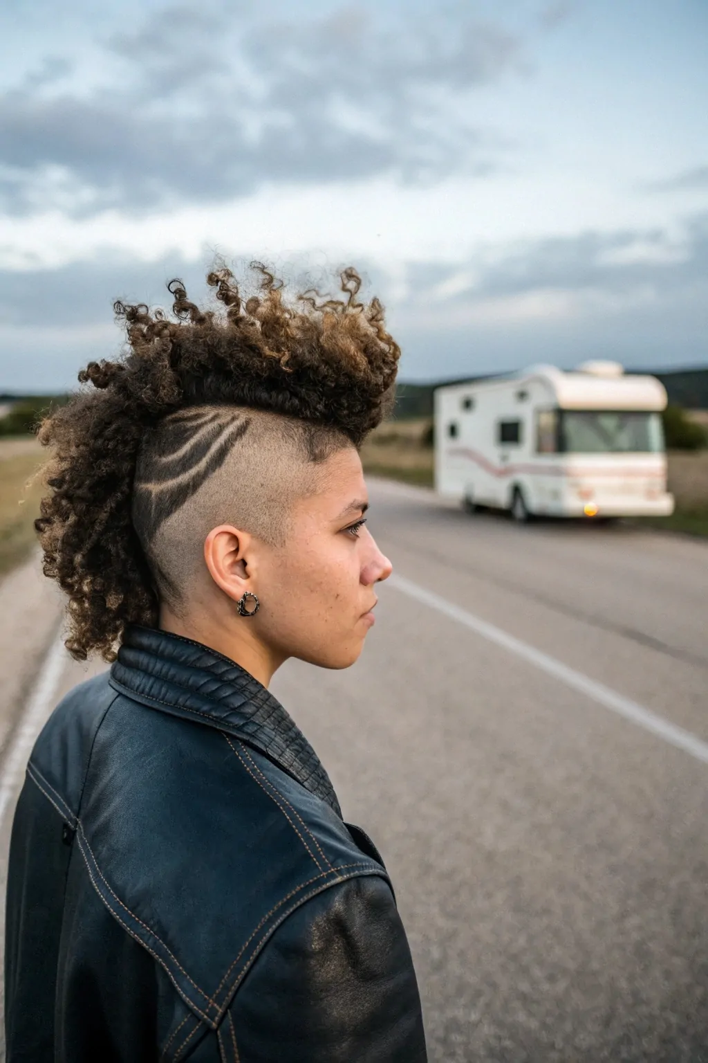 15 Easy Travel Hairstyles for Curly Hair That Save Time and Turn Heads 15 Side-Shaved Curls with Fade Detail